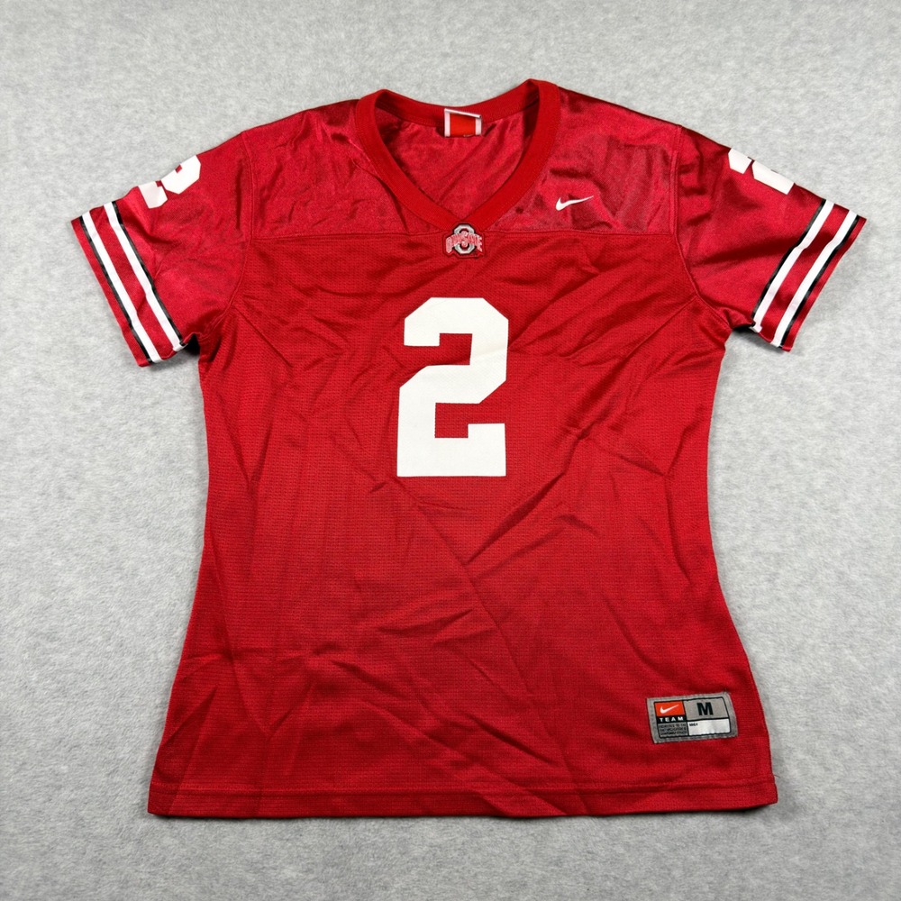 Nike Ohio State Buckeyes Jersey Kids M 8-10 Red  Number 2 Football Mesh